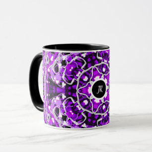 Caneca Púrpura abstrada
