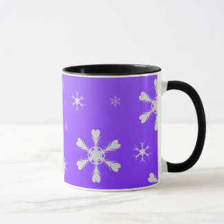 Caneca Púrpura Flocos de Neve