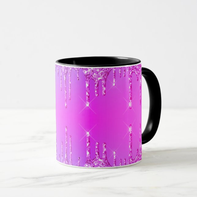 Caneca Púrpura Neon Glitter Grafite (Frente Esquerda)