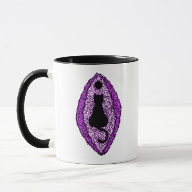Caneca Pussy Kat Goddese Yoni Art Mug (Esquerda)