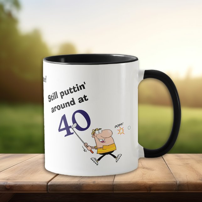 Caneca Puttin' Around 40 Golf (Criador carregado)