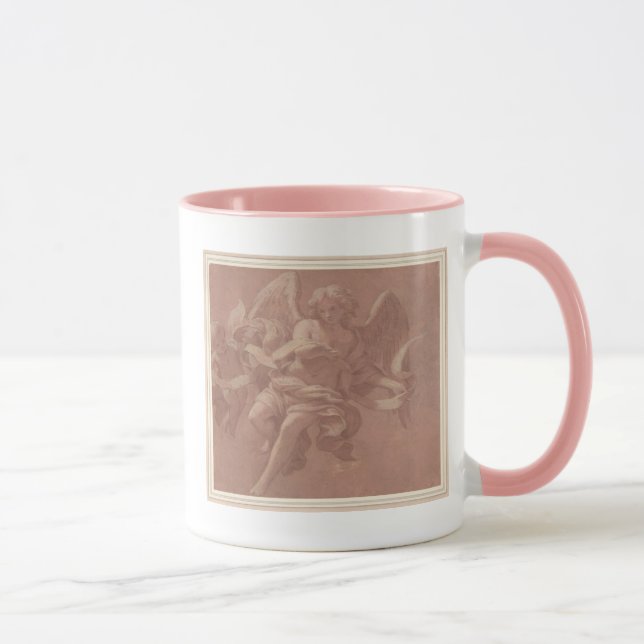 Caneca Putto e anjo que guardaram uma flâmula (Direita)