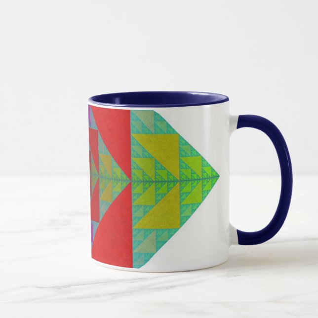 Caneca quadrada do RGB Sierpinski (Direita)