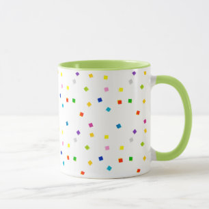 Caneca Quadrado Colorido Confetti Mug