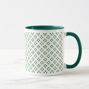 Caneca Quadrado de Lotus do verde de caçador