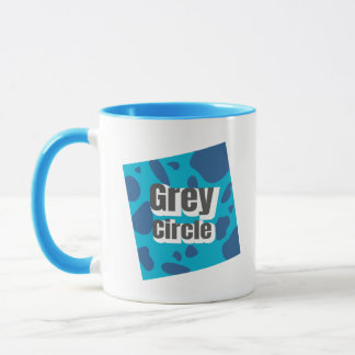 Caneca Quadrado Manchado Azul com Vibe Rebelde