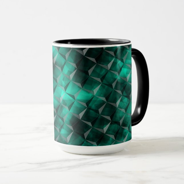 Caneca Quadrados a triângulos manchados em alguma cor esm (Frente Esquerda)