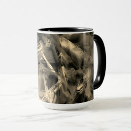 Caneca Quadrados tortos manchados com 'pinceladas erradas