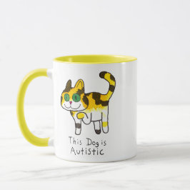 Caneca Quadrinho de Cachorro Autista Fofo e Divertido