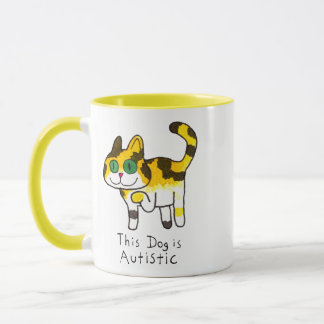 Caneca Quadrinho de Cachorro Autista Fofo e Divertido