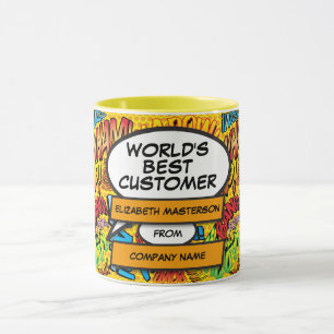 Caneca Quadrinhos Divertidos do Melhor Cliente do Mundo
