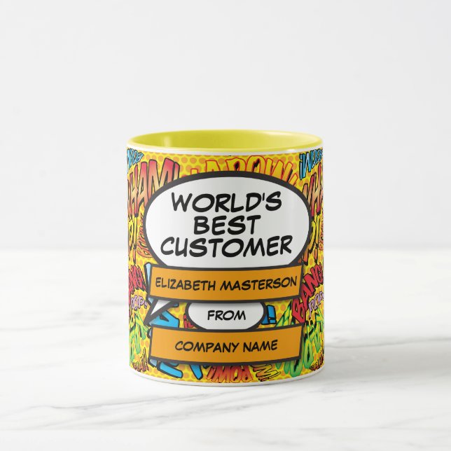 Caneca Quadrinhos Divertidos do Melhor Cliente do Mundo (Centro)