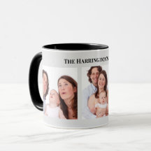 Quadro de Cinzas de Colagem de Fotos da Família de