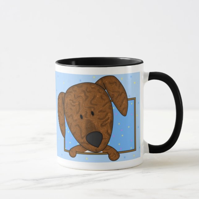 Caneca quadro do cão de Plott dos desenhos (Direita)