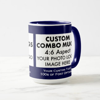 Caneca Quadro L. Combo Personalizado 4:6 Paisagem Navy 4: