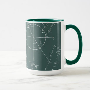 Caneca Quadro-negro da matemática