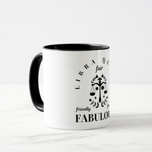Caneca Qualidades de uma Rainha Libra Mug (Frente Esquerda)