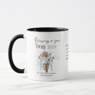Caneca QUALQUER ORDENAÇÃO ANIVERSÁRIO Pastor Padre Minist