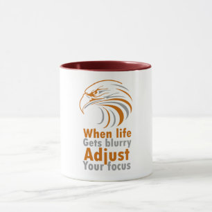 Caneca Quando a vida fica embaçada ajuste o foco