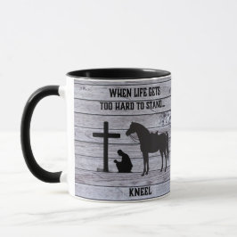 Caneca Quando a vida ganha duro, Kneel