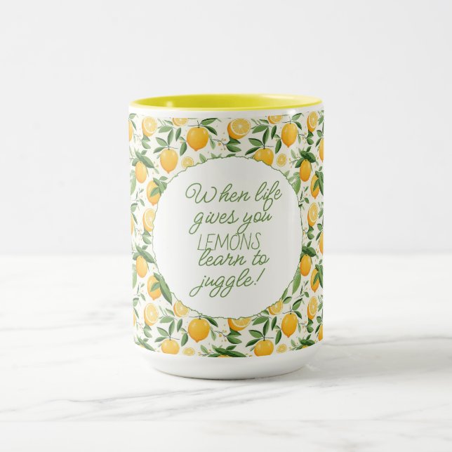 Caneca Quando a vida te dá limões, aprende a lutar (Centro)