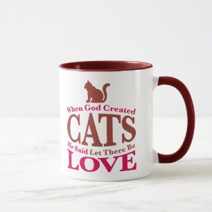 Caneca Quando Deus Criou Gatos
