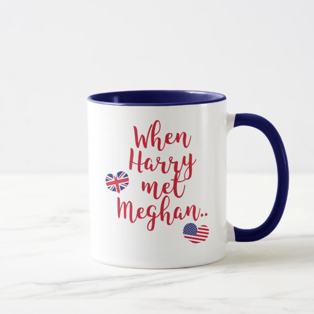 Caneca Quando Harry conheceu Meghan | Casamento Real (Direita)