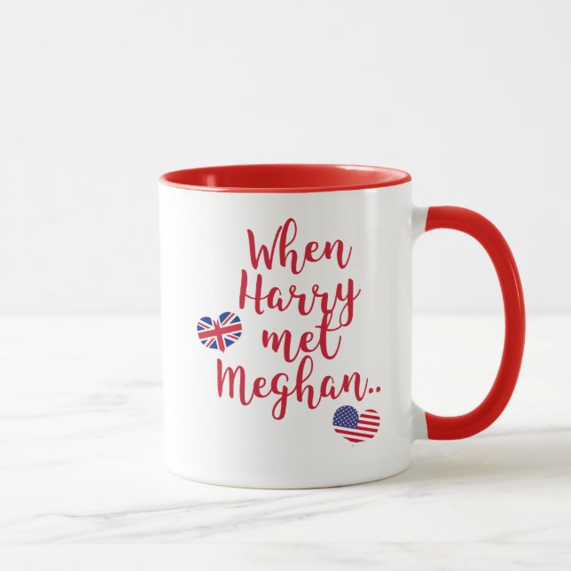 Caneca Quando Harry conheceu Meghan | Casamento Real (Direita)
