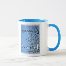 Caneca Quando você sentir azul; Olhe acima (no céu