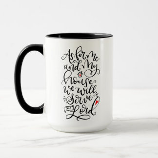 Caneca Quanto a mim e à minha casa serviremos ao Senhor
