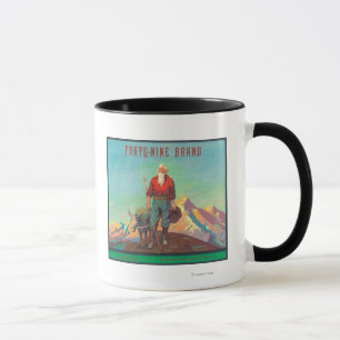 Caneca Quarenta e nove etiquetas laranjaRedlands, CA