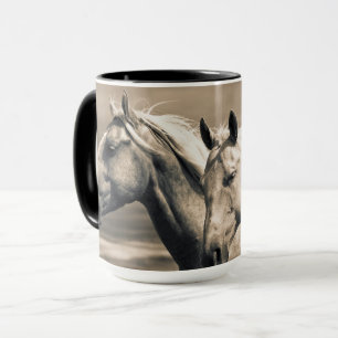 Caneca Quartos Cavalos Na Prairie Canadense