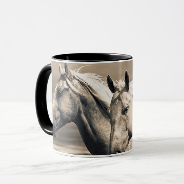 Caneca Quartos Cavalos Na Prairie Canadense (Frente Esquerda)
