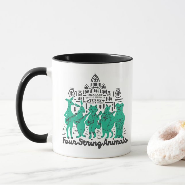 Caneca Quatro Cordas de Banda (Com Donut)