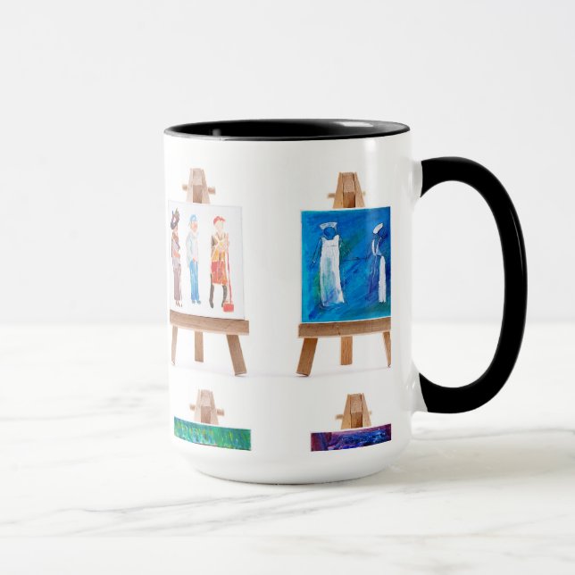 Caneca Quatro pinturas sobre cavaleiros de Kay Gale (Direita)