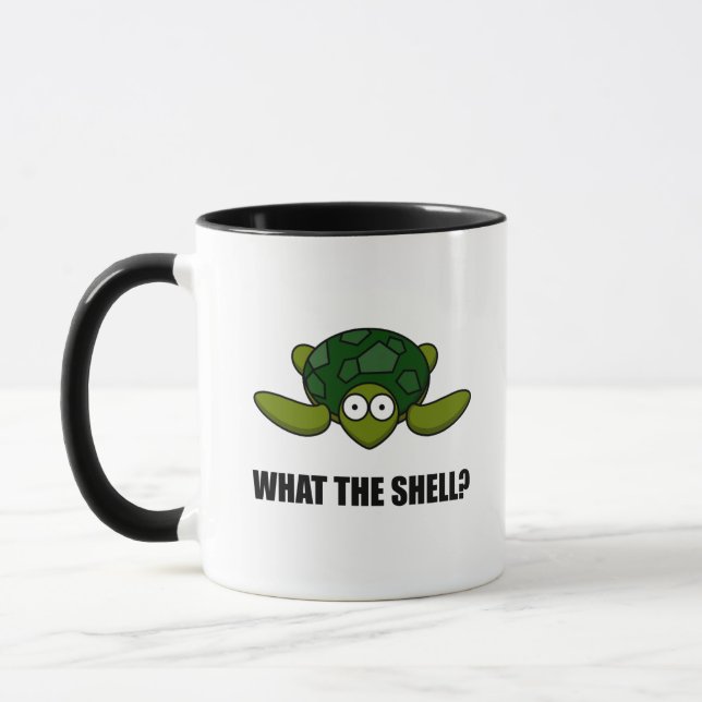 Caneca Que a tartaruga de Shell engraçada (Esquerda)