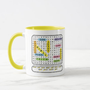 Caneca Quebra-cabeça de Palavras - Cristão