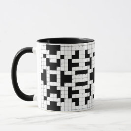 Caneca Quebra-cabeça Design de Palavra Cruzada