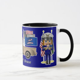 Caneca Quebra-cabeça Guarda costeira com pequeno caminhão
