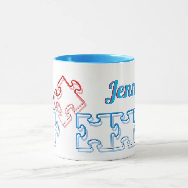 Caneca Quebra-cabeça Lover Personalizado Quebra-cabeça (Centro)