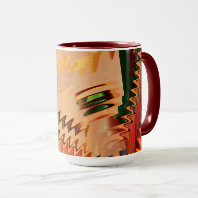 Caneca Quebra de núcleos com zigue zague ou livro onda (Frente Esquerda)