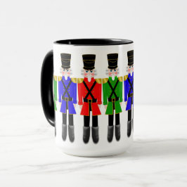 Caneca Quebra-Nozes com Linha de Soldados em Cores