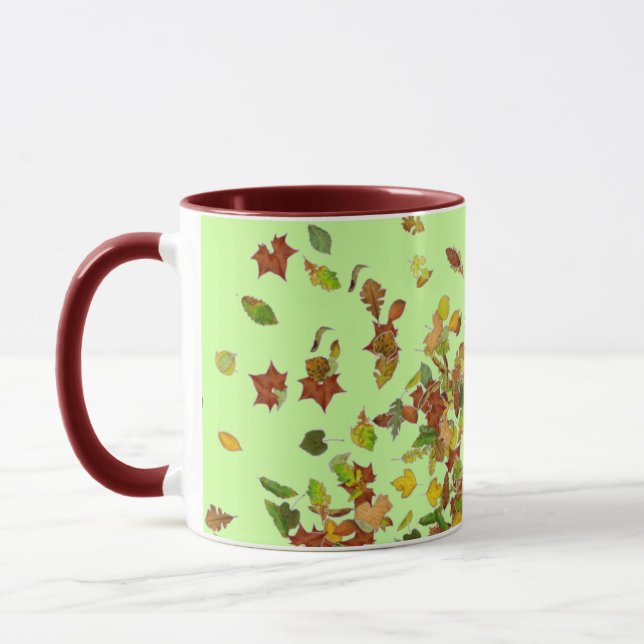 Caneca QUEDA/FOLHAS DO OUTONO, Verde (Esquerda)