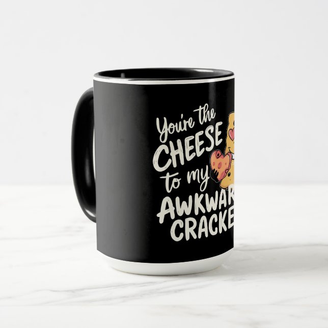 Caneca Queijo para o meu awkward | Namorados engraçado e  (Frente Esquerda)