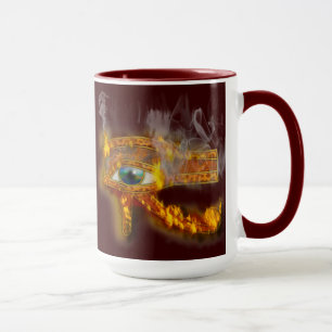 Caneca Queimando Olho de Hóus, Antiguamente Arte Egípcia