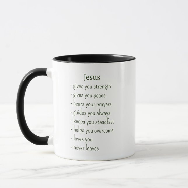 Caneca Quem é Jesus Lembrança Confortante Presente (Esquerda)