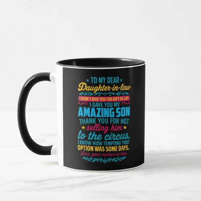 Caneca Querida Nora Dei a Você Meu Filho Incrível (Esquerda)