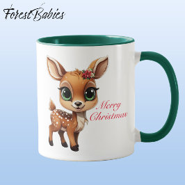 Caneca Querida Veado, Fawn, Doce 🦌 🎄 Feliz Natal