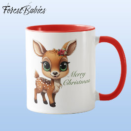 Caneca Querida Veado, Fawn, Doce 🦌 🎄 Feliz Natal