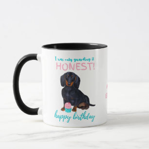 Caneca Querido Dachshund Dog Engraçado MOM ou Pais Aniver